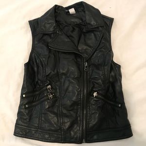 Faux Leather vest